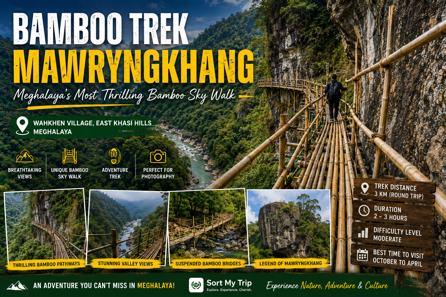 Bamboo Trek Mawryngkhang: Meghalaya's Most Thrilling Bamboo Sky Walk Adventure